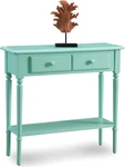 Leick Kiwi Green Coastal Narrow Hall Stand/sofa Table With Shelf, 30" Wide. Fixed Price $218.99.