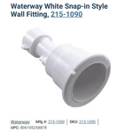 Waterway Plastics-wall Fitting, Poly Storm Gunite, White. Fixed Price $6.99.