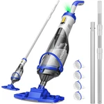Cordless Rechargeable Pool Vacuum Handheld Cleaner W/ Telescopic Pole 60MIN IPX8. Fixed Price $79.96.