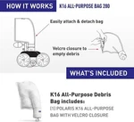 Polaris Oem 280 480 Pool Cleaner All Purpose Bag Hook & Loop K16 K-16 No Clip. Fixed Price $37.58.