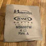 Jensen Speaker MS6007W, 60W, 6-1/2", White Marine Grade. Fixed Price $60.00.