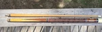 Vintage 57" Brunswick 2PC Pool Cue/stick Wood Inlays, Leather Wrap 20OZ. Fixed Price $89.00.