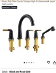 Roman Faucet With Sprayer, 5 Hole Widespread Deck Mount Bathtub Wi.... Fixed Price $195.00.