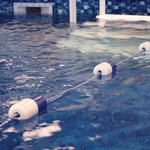 Blue Torrent Swimming Pool Safety Divider Float Rope Line Kit W/ Hooks - 20'. Fixed Price $39.99.