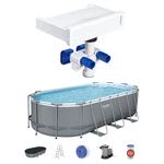 Bestway Multicolor Led Waterfall & 18' 9'X 52" Above Ground Swimming Pool Set. Fixed Price $976.99.