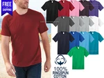 Mens Super Soft 100% Ring Spun Cotton T-shirt 1" Extra Body Length Tee S-4XL New. Fixed Price $12.99.