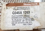 Honeywell Q345A 1263 Pilot Burner Assembly Gas Metal 1/4" Cc Fitting 018 Orifice. Fixed Price $30.00.