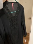 Nwt Cathy Swim By Daniels Black Lace Trimmed Swin Cover-up Large Dress Cotton. Fixed Price $10.50.