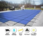 Gli 20 X 40 Secur-a-pool Rectangle Blue Mesh Safety Cover W/ 8 Center Step. Fixed Price $1199.99.