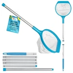 27" To 58" Pool Hand Leaf Skimmer & Poles - Deep Ultra Fine Mesh Netting. Fixed Price $18.99.
