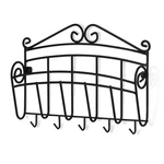 Spectrum Scroll Key And Holder For Wall With Five Steel Hooks Coats Leash.... Fixed Price $17.99.
