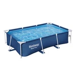 Bestway Steel Pro 8.5 Ft Rectangular Metal Frame Backyard Pool Blue Free S&h. Fixed Price $75.91.
