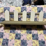 White Picket Fence Shelf Plate Goose Home Decor Wall Mount. Fixed Price $35.00.