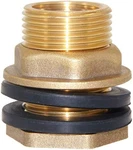 Joywayus 3/8" Female 1/2" Soild Brass Water Tank Connector Bulkhead Fi. Fixed Price $14.99.