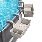 Poolside Storage Baskets Cup Holders Above Ground Gray POOL-01 Aquajoyer. Fixed Price $59.99.