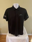 Golf Dri-fit Black Polo Size Med Logos: Power Ionizer/nike/main Access Nwot. Fixed Price $37.49.