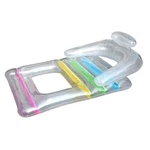 Northlight 62" Clear Inflatable Swimming Pool Float Lounger With Backrest. Fixed Price $65.02.