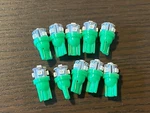 10 New Cyan 8V Wedge Lamps Led Light Bulbs Aquamarine Sea-green Blue-green. Fixed Price $13.00.