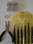 Lobster Claw Clasps Open Jump Rings Tool Kit Necklace Pliers 6 Pc Tweezer Set S2. Fixed Price $19.88.