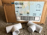 1/2" Tee Slip X 401-005 Sch Pvc Lasco Lot Of 50 Irrigation-plumbing. Fixed Price $24.00.
