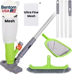 Deluxe Swimming Pool Cleaning Kit With Spa Jet Vacuum Cleaner,brush, Semi-deep. Fixed Price $69.43.