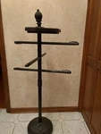 Pool & Spa Valet, Adjustable Patio Towel Holder With Weighted Base. Fixed Price $49.99.