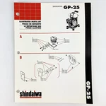 Shindaiwa GP-25 Water Pump Parts List 1992 Vintage Original. Fixed Price $9.99.