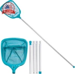 U.s. Pool Supply Swimming 5 Foot Leaf Skimmer Net With 4 Aluminum Pole Sect. Fixed Price $21.92.