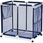 Extra Large Pool Storage Bin Blue White Contemporary Nylon Mesh Organizer Palo. Fixed Price $74.99.