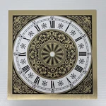 Roman Numeral Circle Clock Dial Face Gold Metal Black White Classic 7.75". Fixed Price $12.99.
