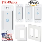 Nexete Smart Wifi Light Switch Remote Alexa Google Voice Control Life App. Fixed Price $129.97.