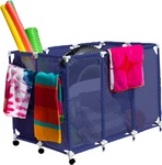 Pool Noodles Holder, Toys, Floats, Balls And Equipment Mesh Rolling Stora. Fixed Price $90.73.