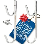 Never Rust Pool Pole Hangers - 2 Protuff Heavy Duty Double Hooks W/unlimited .... Fixed Price $34.78.
