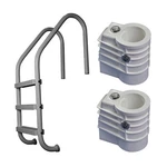 Saftron 3 Step Polymer Inground Pool Ladder & Anchor Sockets, 2 Pack. Fixed Price $509.97.