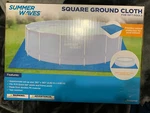 Summer Waves Square Ground Cloth Underlayment Mat For Up To 15 Ft Pools - New. Fixed Price $42.50.
