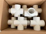 Genuine Lasco 420-020, Set Of 10, Sch 40 Pvc 2" Crosses, Socket, Open Box. Fixed Price $39.00.