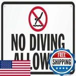 Smartsign 18 X 24 Inch No Diving Allowed Metal Symbol 80 Mil Laminated. Fixed Price $63.39.