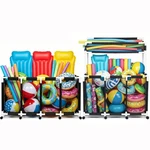 Yescom 2PCS Pool Float Storage Bins Basket Rolling Toys Noodles Cart Organizer. Fixed Price $325.90.