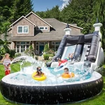 24FT Big Commercial Pvc Inflatable Water Slide Splash Pool For Kids. Fixed Price $1186.18.