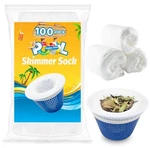 Wxfana 100-PACK Pool Skimmer Socks, Fliter Pack, White. Fixed Price $38.99.