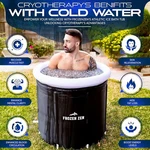 New Frozen Ice Tub Portable W/ Lid 105 Gallon Cold Plunge Therapy Inflatable. Fixed Price $29.00.
