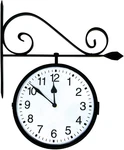 52608 Dual Sided Hanging Indoor Outdoor Clock, Black Medium. Fixed Price $126.95.