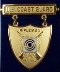 Coast Guard Rifle Eic Excellence In Competition Badge Medal, Gold, National. Fixed Price $18.95.