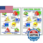 Poolmaster Sign For Residential Commercial Swimming Pools, Our Rules Duc. Fixed Price $77.49.