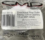 Cmp 25552-300-000 Directional Flow Outlet Fitting White 3/4" Opening 1.5" Mip. Fixed Price $9.00.