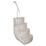 Main Access Smart Step 24" Wide Swimming Pool Entrance W/ Hand Rail, Taupe(used). Fixed Price $138.42.