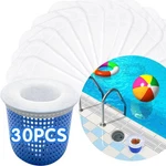 Yolaah Pool Skimmer Filter Socks For Above Ground And 30PCS, White. Fixed Price $13.49.