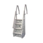 Vinyl Works Deluxe 32 Inch Adjustable Step Above Ground Pool Ladder, Taupe. Fixed Price $223.31.