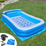 Inflatable Swimming Pool With Seat Large Blow Up Family Outdoor Pump Pvc. Fixed Price $179.09.