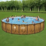 Coleman Power Steel 22 Ft. X 52 In. Metal Frame Above Ground Pool Set. Fixed Price $480.00.